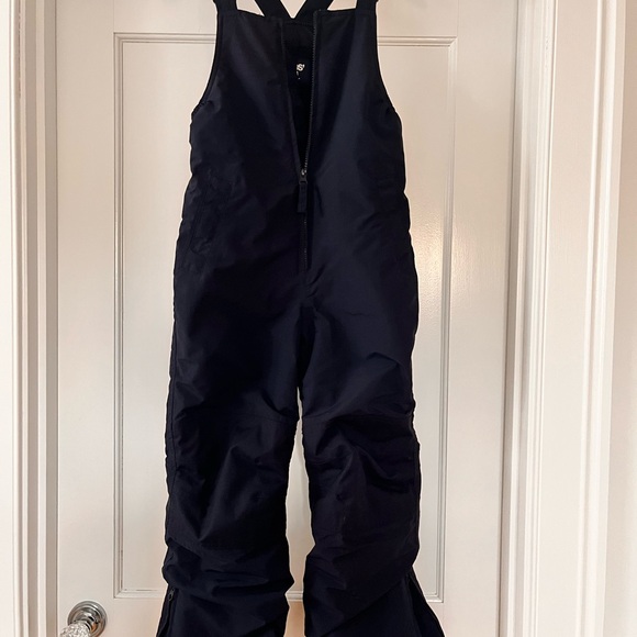 Lands End Kids Insulated Winter Navy Blue Snow Bib Overalls youth size 7